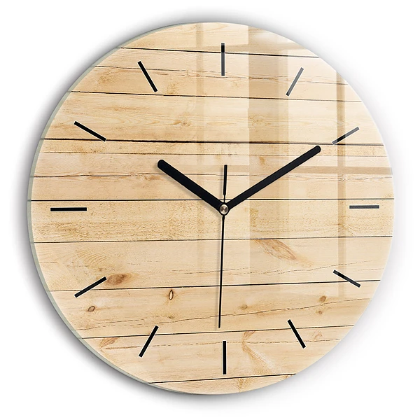 Wanduhr rund Hölzerne Bretter