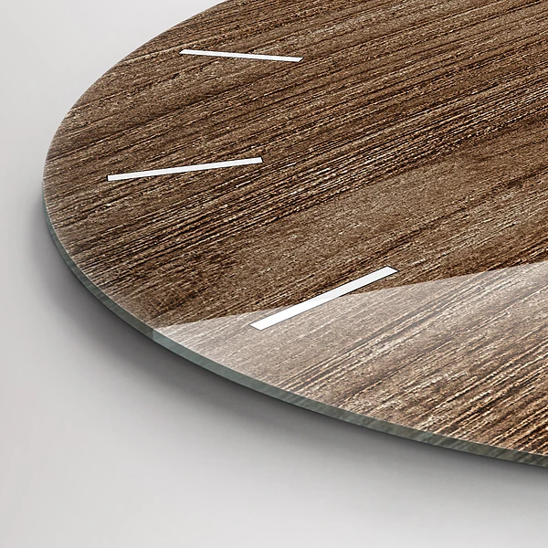 Wanduhr rund Dunkles Holz
