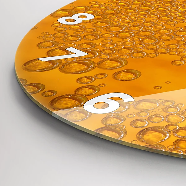Wanduhr glas rund Bier