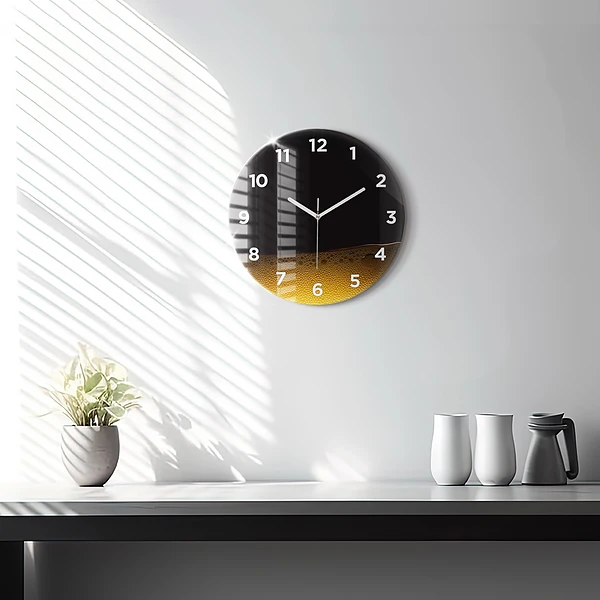 Wanduhr rund mit motiv Orangensaft