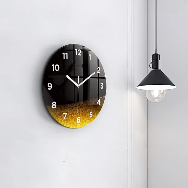 Wanduhr rund mit motiv Orangensaft