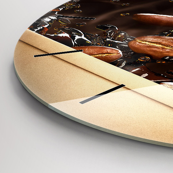 Wanduhr glas rund Heißer Kaffee