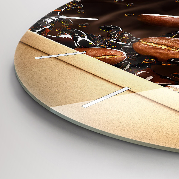 Wanduhr glas rund Heißer Kaffee