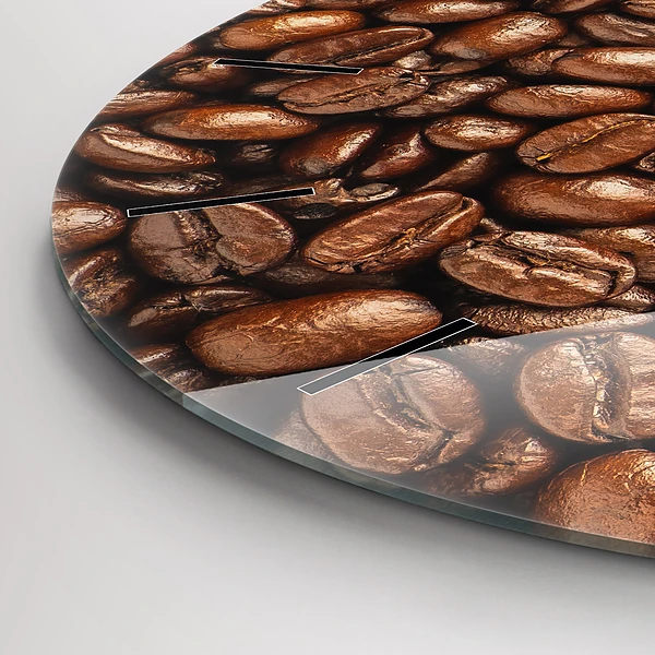 Wanduhr rund mit motiv Kaffeebohnen