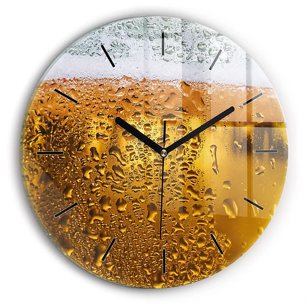 Wanduhr rund Bierkrug