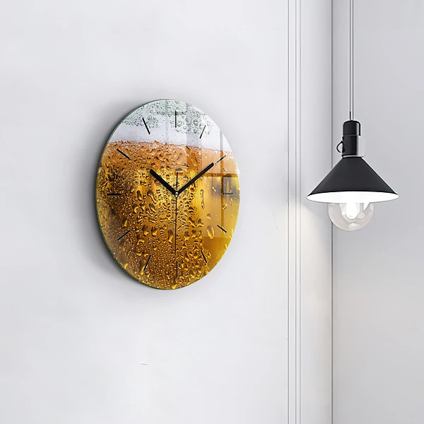 Wanduhr rund Bierkrug