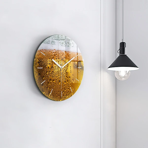 Wanduhr rund Bierkrug