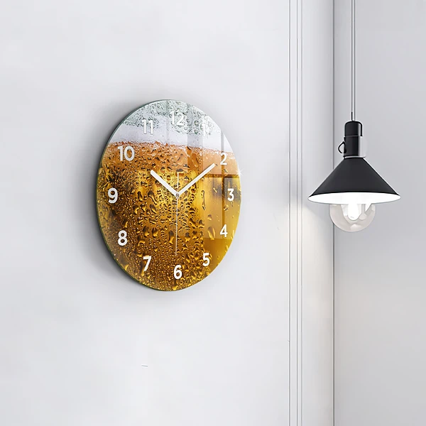 Wanduhr rund Bierkrug