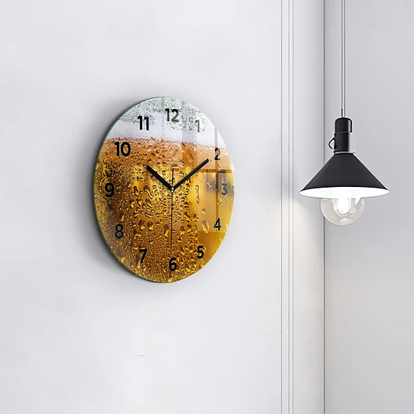 Wanduhr rund Bierkrug