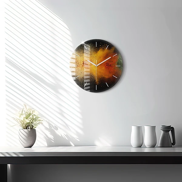 Wanduhr rund Verstreute Gewürze