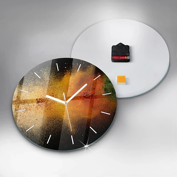 Wanduhr rund Verstreute Gewürze