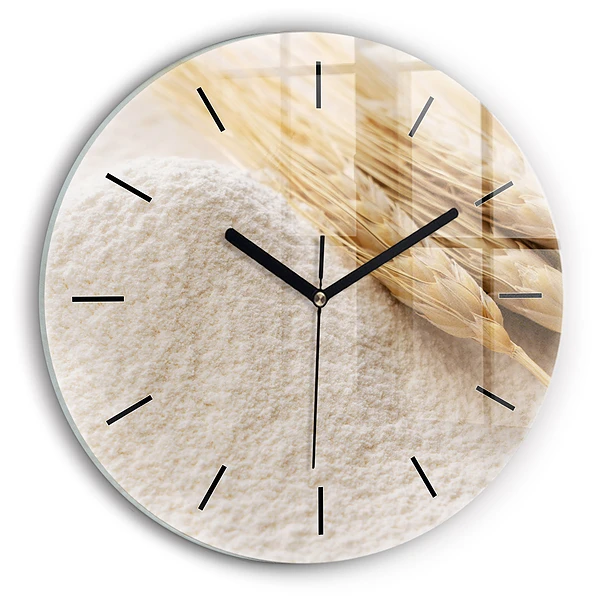 Wanduhr rund mit motiv Mehl