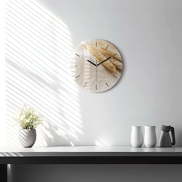 Wanduhr rund mit motiv Mehl