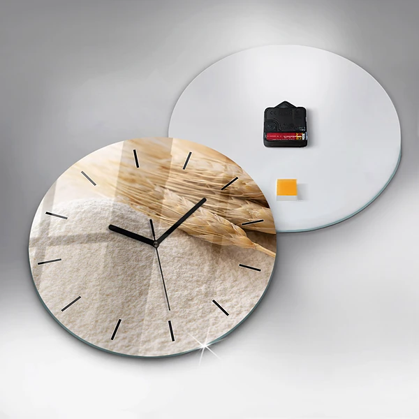Wanduhr rund mit motiv Mehl