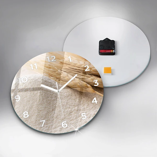 Wanduhr rund mit motiv Mehl
