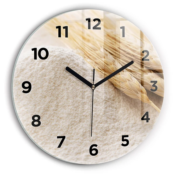 Wanduhr rund mit motiv Mehl