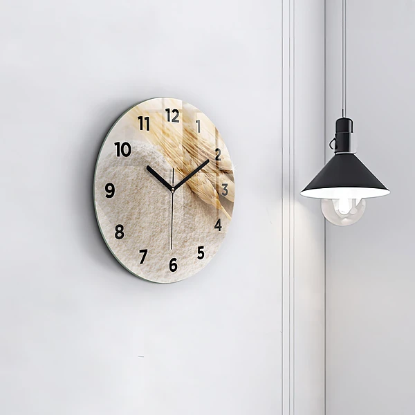 Wanduhr rund mit motiv Mehl