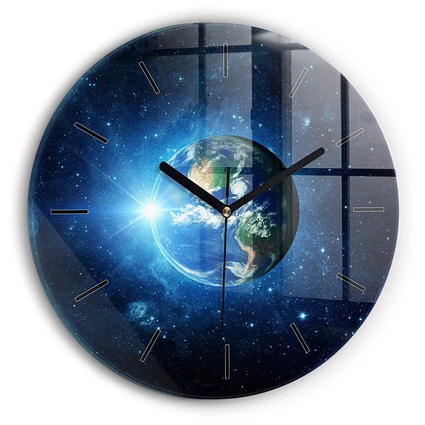 Wanduhr rund mit motiv Erde und die Galaxie - NASA