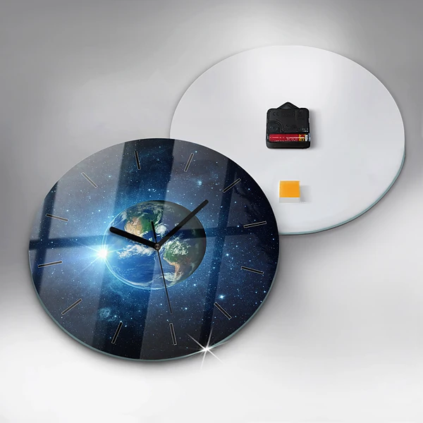 Wanduhr rund mit motiv Erde und die Galaxie - NASA
