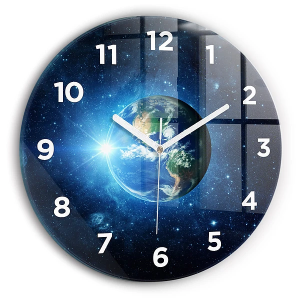 Wanduhr rund mit motiv Erde und die Galaxie - NASA