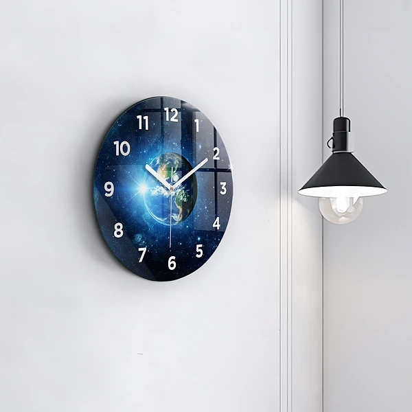 Wanduhr rund mit motiv Erde und die Galaxie - NASA