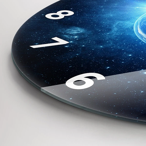 Wanduhr rund mit motiv Erde und die Galaxie - NASA