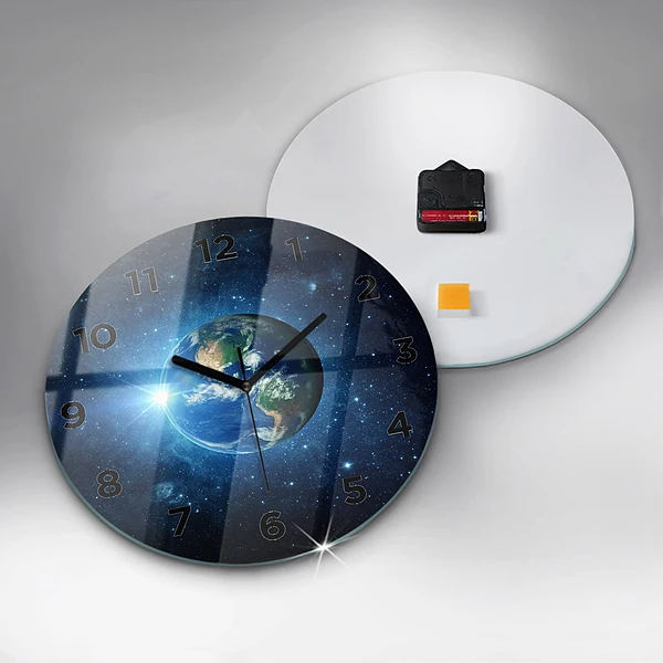 Wanduhr rund mit motiv Erde und die Galaxie - NASA