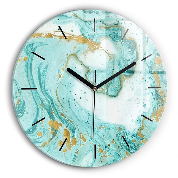 Wanduhr rund Marmor Textur