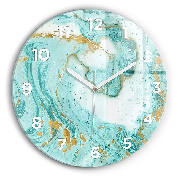 Wanduhr rund Marmor Textur