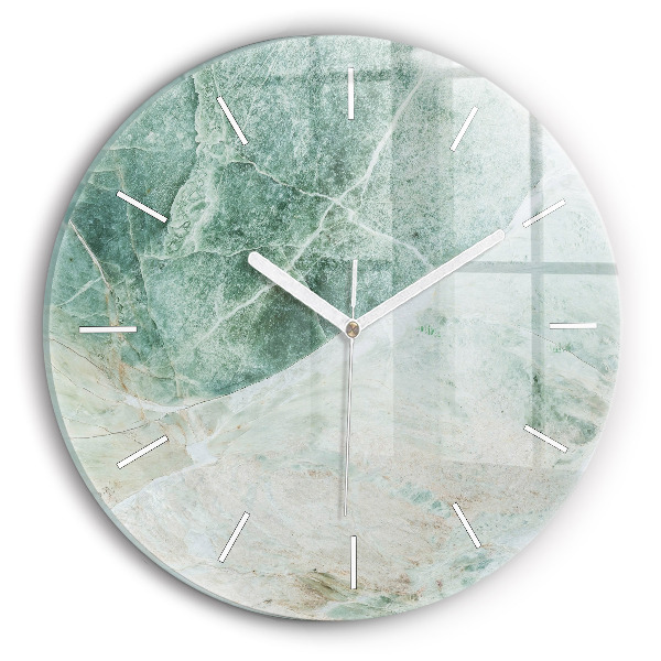 Wanduhr glas rund Marmor Stein Textur