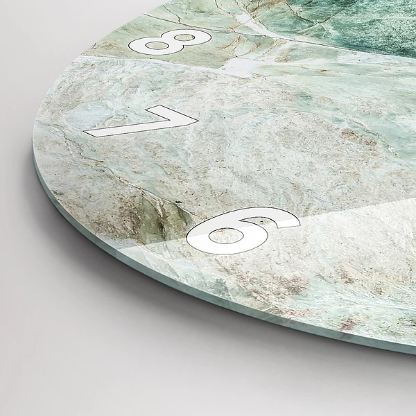 Wanduhr glas rund Marmor Stein Textur