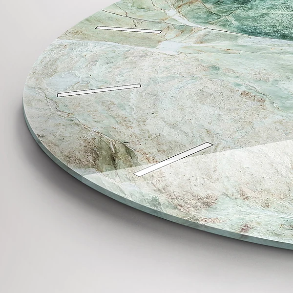 Wanduhr glas rund Marmor Stein Textur