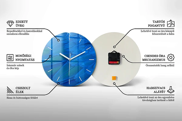Wanduhr rund Abstraktes Porträt einer Frau