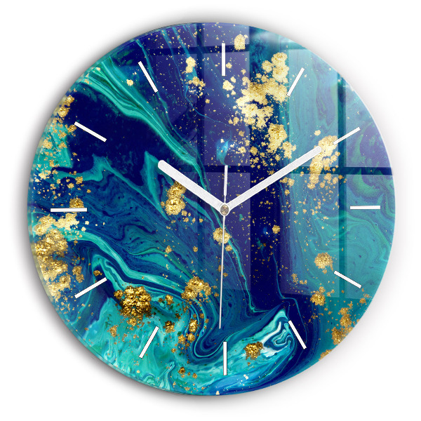 Wanduhr glas rund Moderne Abstraktion