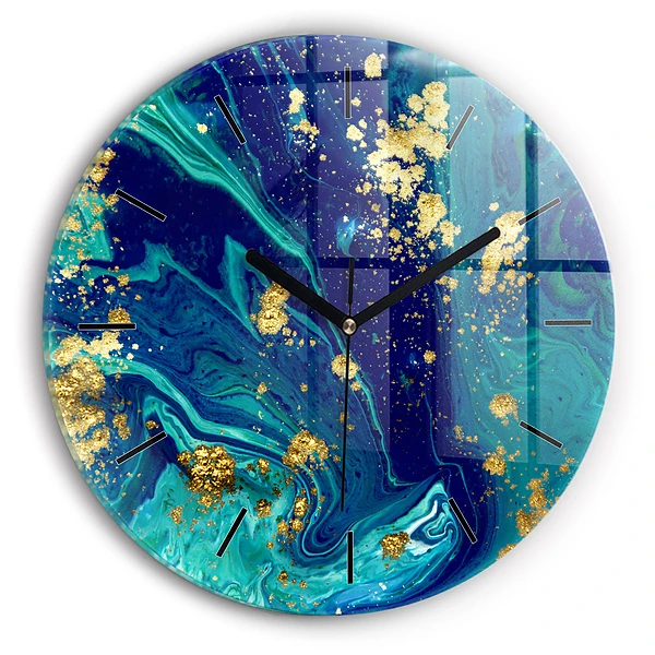 Wanduhr glas rund Moderne Abstraktion