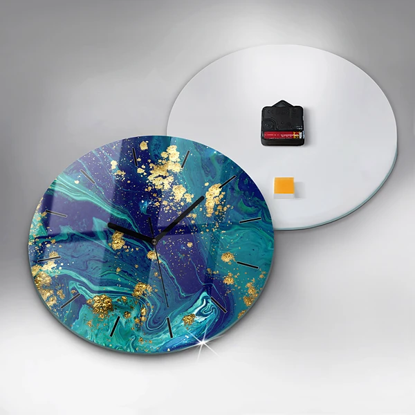 Wanduhr glas rund Moderne Abstraktion