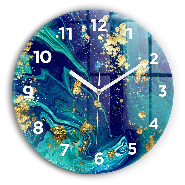 Wanduhr glas rund Moderne Abstraktion