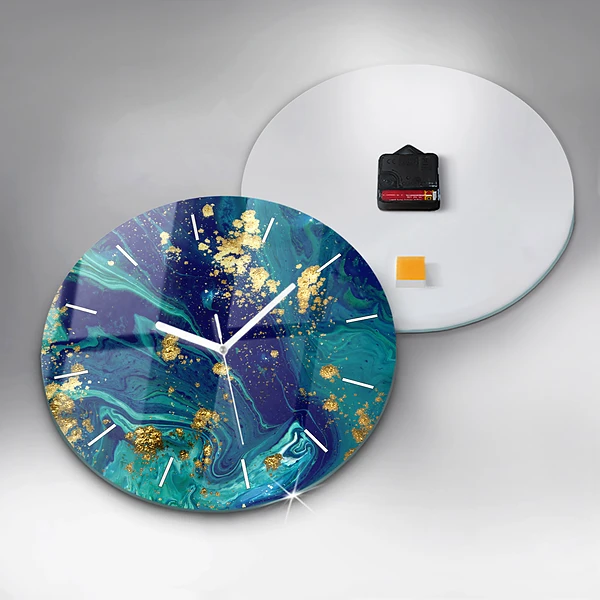 Wanduhr glas rund Moderne Abstraktion