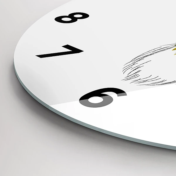 Wanduhr rund mit motiv Kopf eines farbigen Hirsches