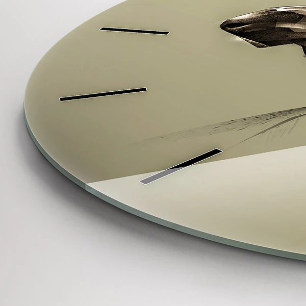 Wanduhr rund Grafik Elch