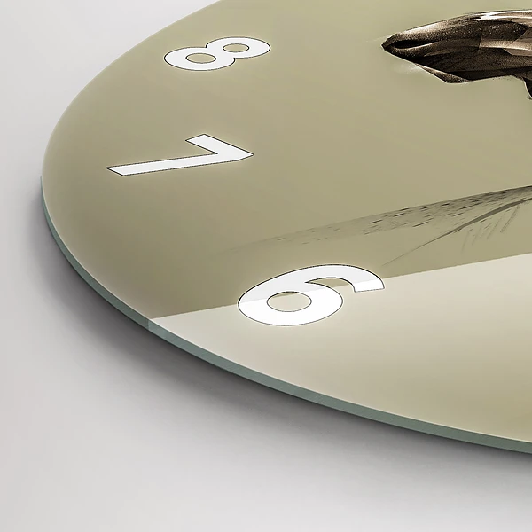 Wanduhr rund Grafik Elch