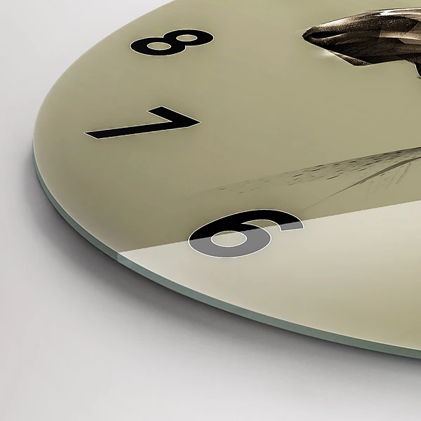 Wanduhr rund Grafik Elch