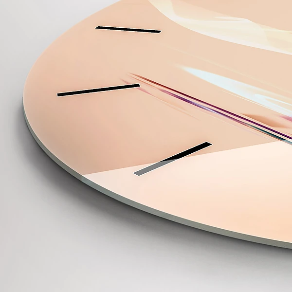 Wanduhr rund mit motiv Illustration eines Flamingos