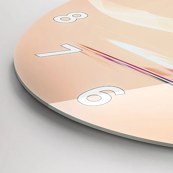 Wanduhr rund mit motiv Illustration eines Flamingos