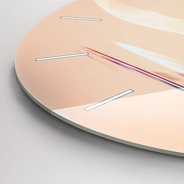 Wanduhr rund mit motiv Illustration eines Flamingos