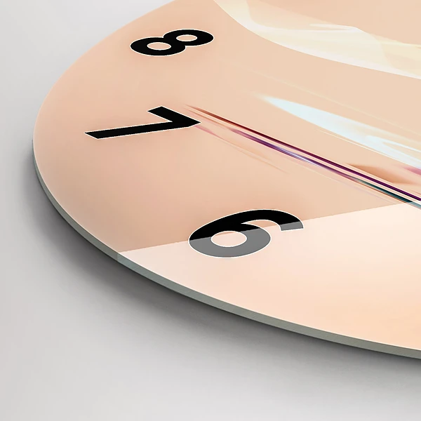Wanduhr rund mit motiv Illustration eines Flamingos