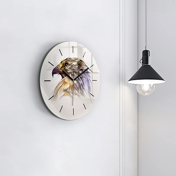 Wanduhr rund mit motiv Raubvogel