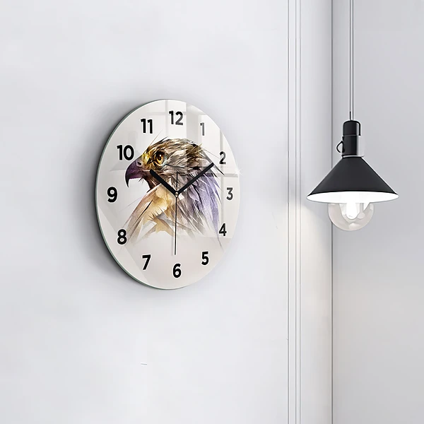 Wanduhr rund mit motiv Raubvogel