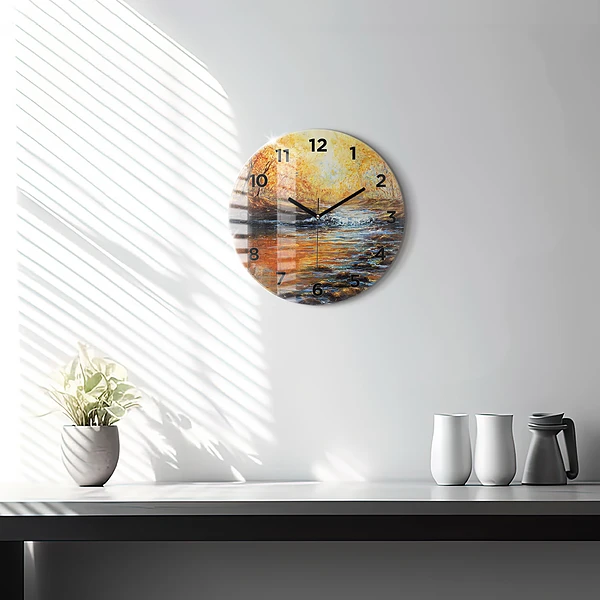 Wanduhr rund mit motiv Schöne Kunst