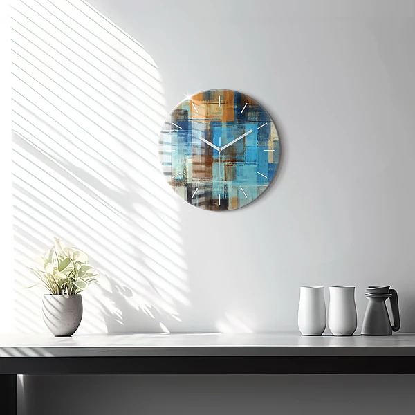 Wanduhr rund mit motiv Bunter Hintergrund - abstrakt